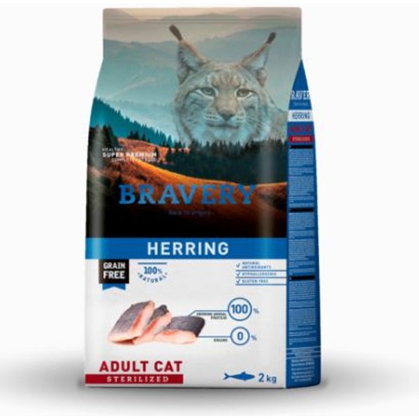 Bravery Gatto Adulto Sterilizzato Aringa 2 Kg *** Temporaneamente Mancante Dall'azienda Produttrice ***-image