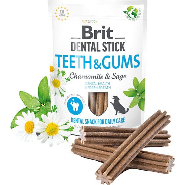 Brit Cane Snack Dental Stick Teeth & Gums Camomilla & Salvia 251 GR-image