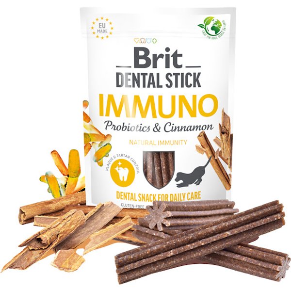 Brit Cane Snack Dental Stick Immuno Prebiotici & Cannella 251 GR-image
