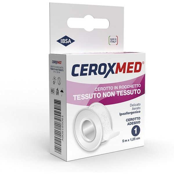 Ceroxmed Cerotto Adesivo In Rocchetto In Tnt Ibsa 5M X1,25Cm-image