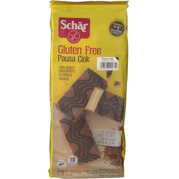 Schar Pausa Ciok Merendine Di Pan Di Spagna Con Crema Di Latte 10 Pezzi Da 35 G-image