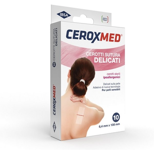 Ceroxmed Sensitive Cerotto Sutura 6,4X108Mm 10 Pezzi-image
