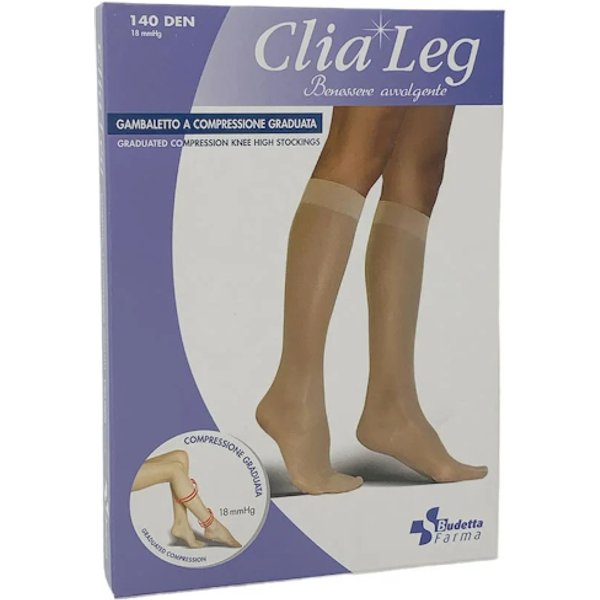 Clialeg Gambaletto 140 Den 18 Mmhg Nero Taglia 3-image