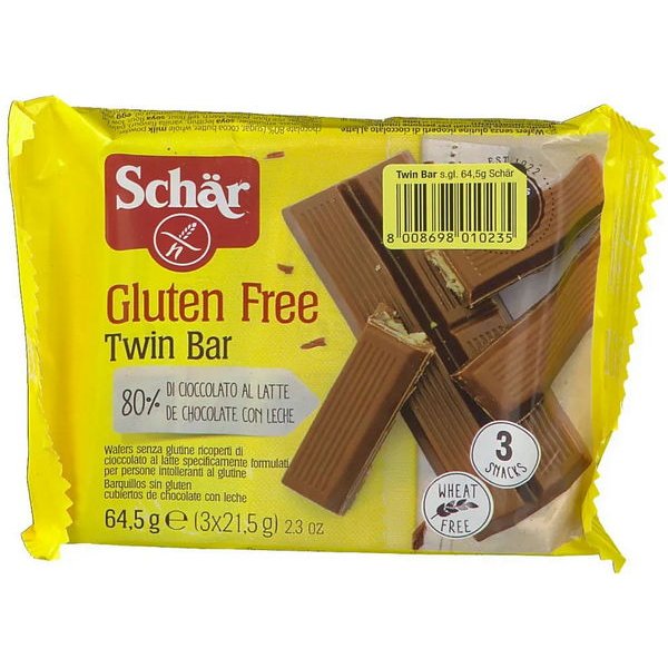 Schar Twin Bar Wafers Ricoperti Di Cioccolato Al Latte 3 Pezzi Da 21,5 G-image