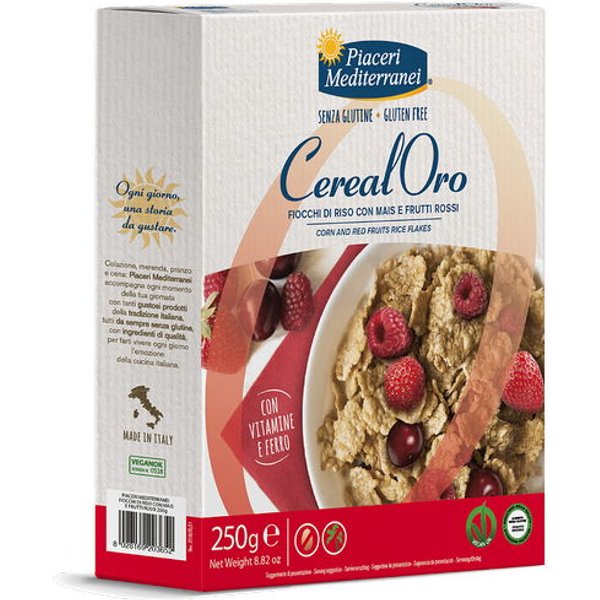 Piaceri Mediterranei Cerealoro Fiocchi Di Riso Con Mais E Frutti Rossi 250 G-image