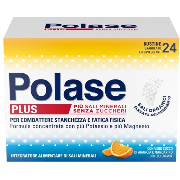 Polase Plus Integratore Sali Minerali Magnesio Potassio Arancia Mandarino 24 Bustine-image