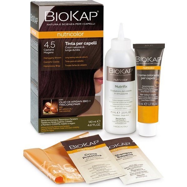 Biokap Nutricolor 4.5 Castano Mogano Tubo + Flacone-image