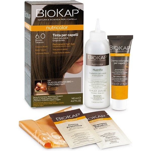 Biosline Biokap Nutricolor Delicato Colore 6.0 Biondo Tabacco-image