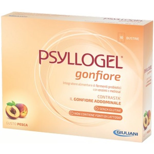 Psyllogel Integratore Alimentare Probiotici Gonfiore Pesca 10 Bustine-image