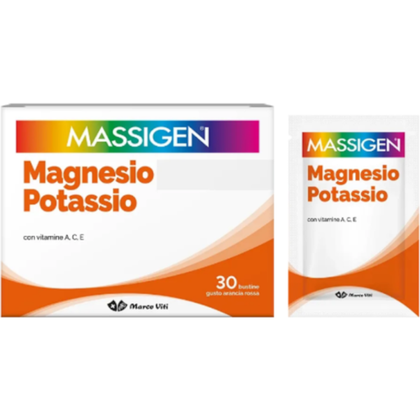 Massigen Magnesio E Potassio Integratore Con Vitamina A C Ed E - 30 Bustine-image