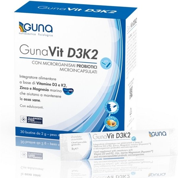 Guna Vit D3K2 Integratore Per Ossa E Denti Da 30 Bustine-image