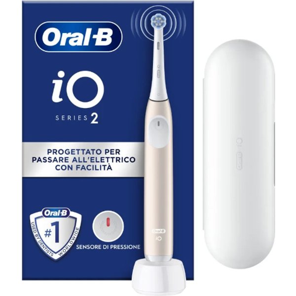 Oral-B Io 2 Spazzolino Elettrico Rosa Ricaricabile Con Custodia Da Viaggio-image