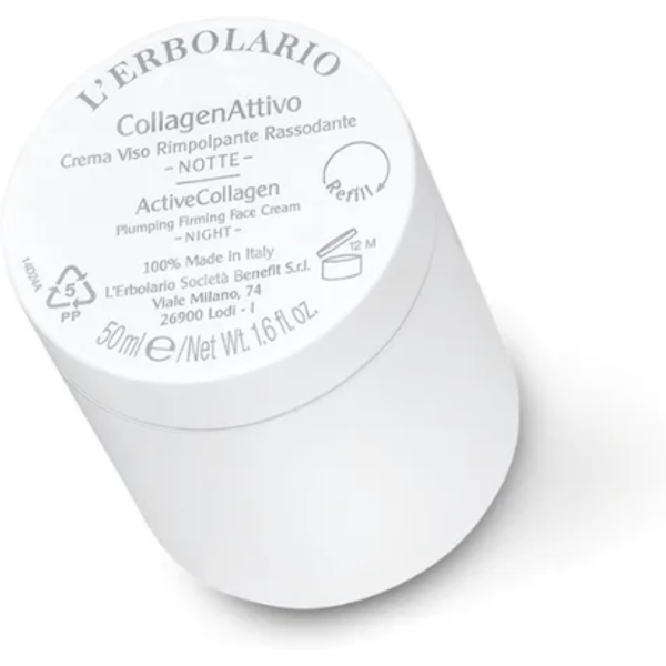L’Erbolario Collagenattivo – Ricarica Crema Notte Viso Rimpolpante E Rassodante, 50 Ml-image