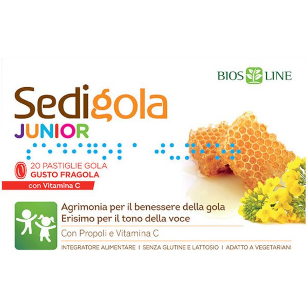 Apix Propoli Sedigola Junior Fragola 20 Pastiglie-image