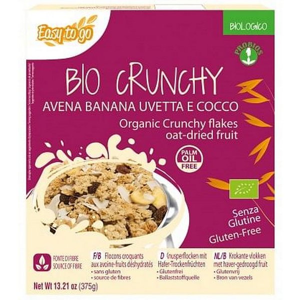 Easy To Go Bio Crunchy Avena Banana Uvetta E Cocco 375 G-image