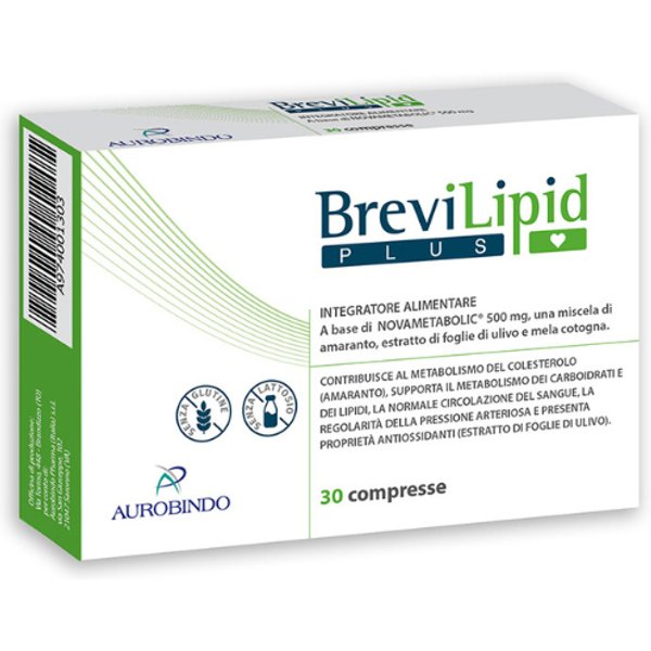Brevilipid Plus Integratore Colesterolo Monacolina K Senza Glutine E Lattosio 30 Compresse-image