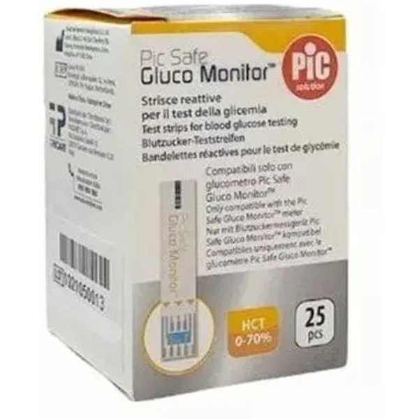 Picsafe Gluco Monitor Strisce Reattive Test Glicemia 25 Strisce-image