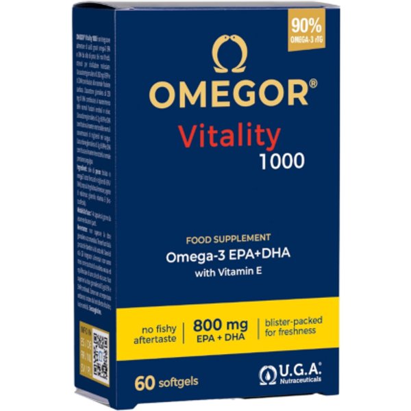 Omegor Vitality 1000 Integratore Omega-3 Di 60 Capsule-image
