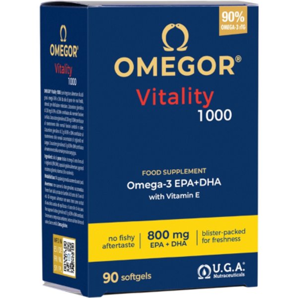 Omegor Vitality 1000 Integratore Omega-3 Vitamina E 90 Capsule-image