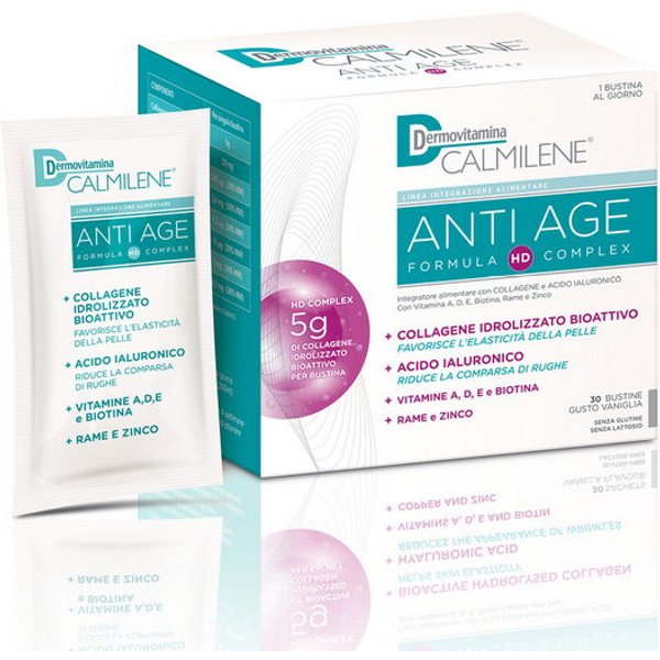 Dermovitamina Calmilene Antiage Ia A Base Di Collagene E Acido Ialuronico Polvere 30 Bustine-image