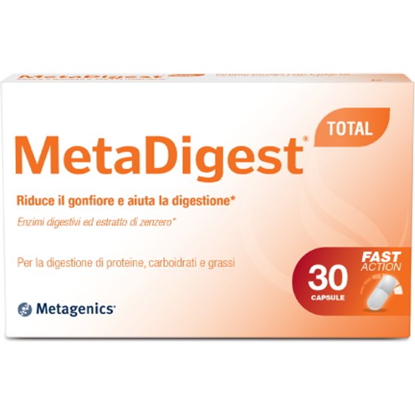 Metagenics Metadigest Total Integratore Digestivo Zenzero 30 Capsule Vegano-image