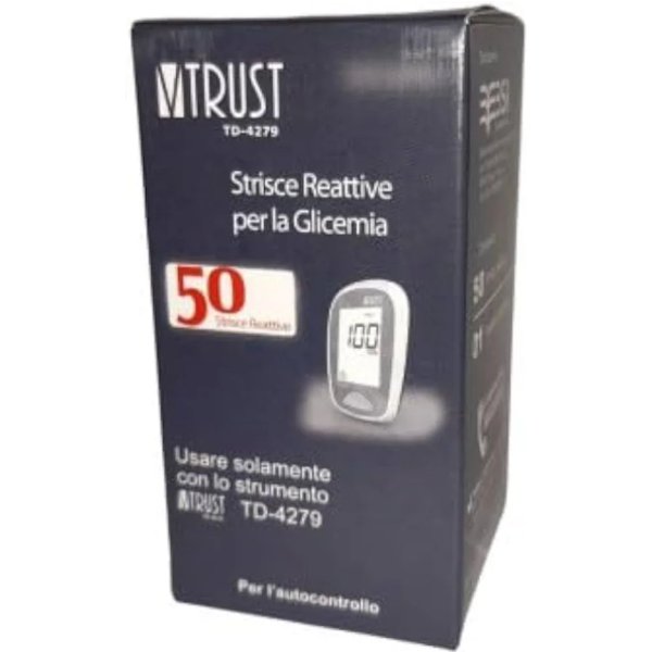 Vtrust Strisce Reattive Glicemia Per Misuratore TD-4279 50Pz-image