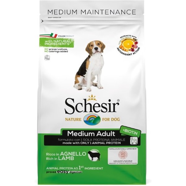 Schesir DOG Mant Agnello M 3KG-image