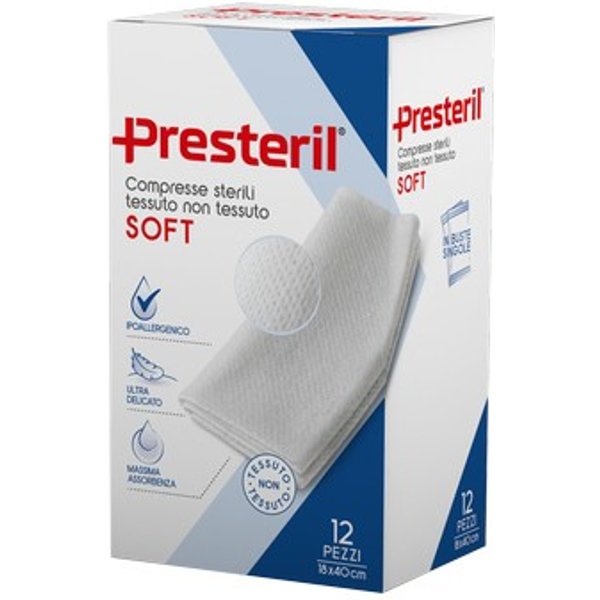 Presteril Compresse Sterili TNT 18X40 Cm - 12 Pezzi-image