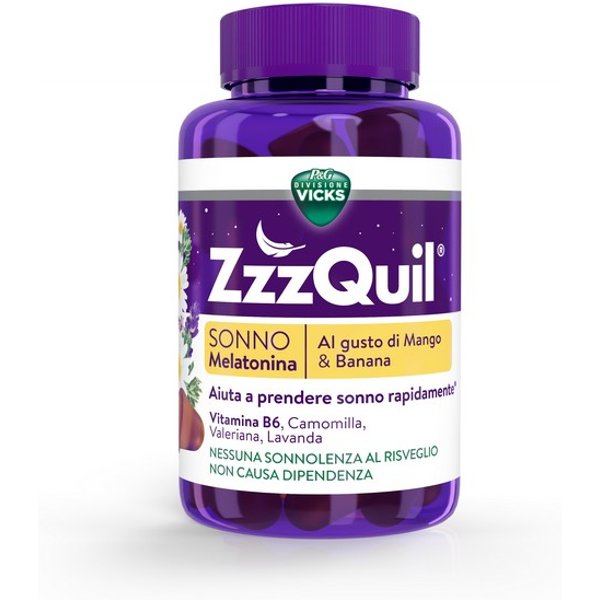 Zzzquil Natura 60 Gommose Alla Melatonina Gusto Mango Banana-image
