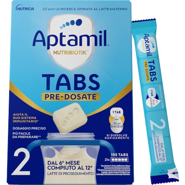 Aptamil Nutribiotik 2 Tabs Pre-Dosate Latte Di Proseguimento 6M+ 21 Tabs-image