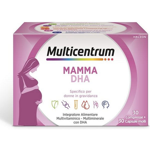 Multicentrum Mamma DHA 30 Compresse 30 Capsule Integratore Gravidanza-image