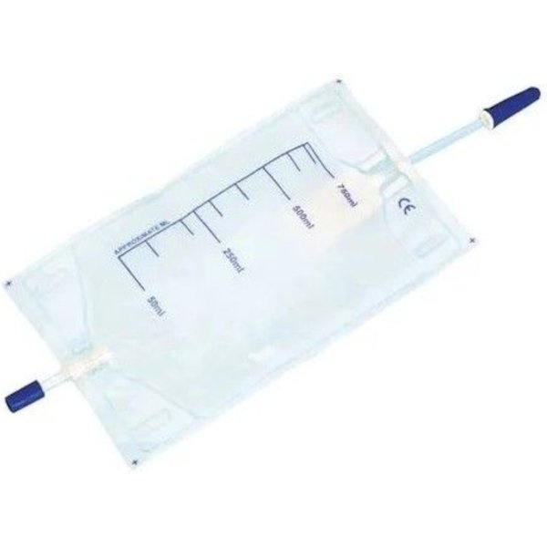 Sacca Per Urina Da Gamba Con Tubo 35 Cm Da 750 Ml - 10 Pezzi-image