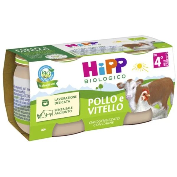 Hipp Omogeneizzato Bio Pollo E Vitello 2X80G-image