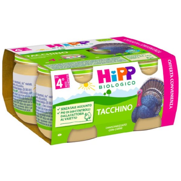 Hipp Omogeneizzato Biologico Tacchino 4X80G Dai 4 Mesi-image
