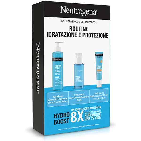 Neutrogena Hydro Boost - Cofanetto Detergente 200Ml + Siero 30Ml + Fluido SPF0 15Ml-image