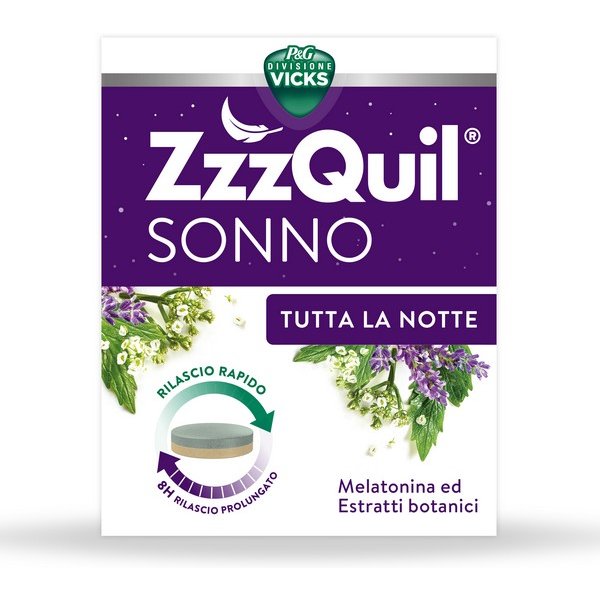 Vicks Zzzquil Sonno Tutta Notte 28 Compresse – Per Riposo Prolungato-image