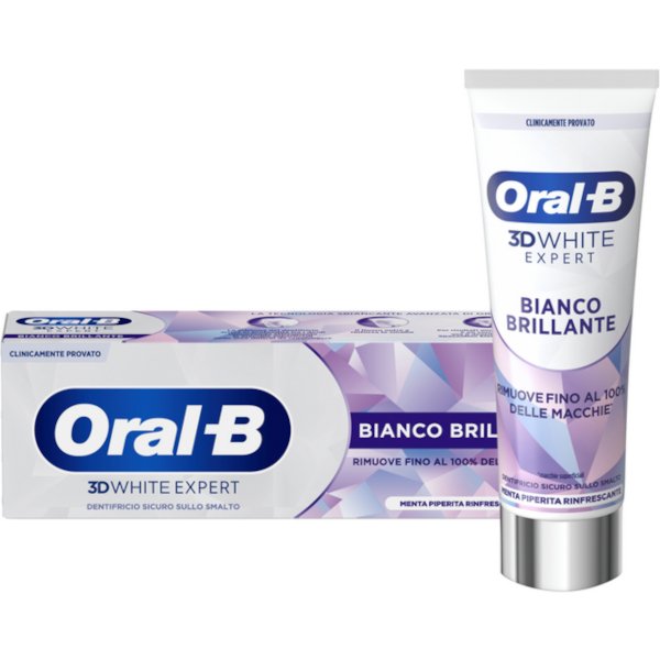 Oral B 3D White Expert Dentifricio Bianco Brillante Da 75 Ml-image