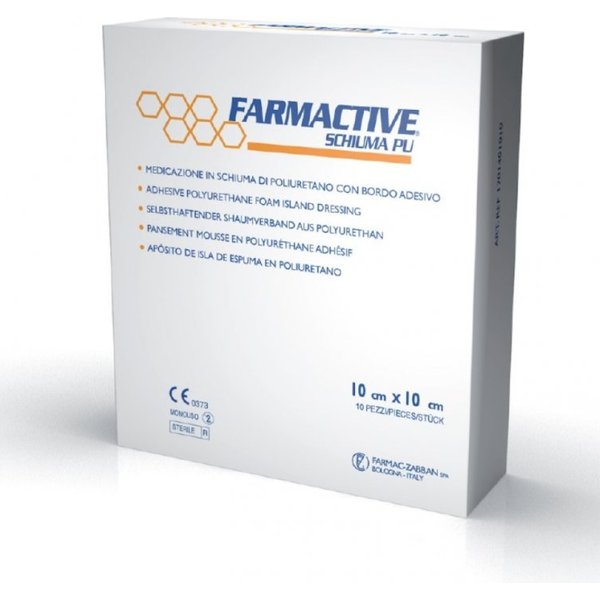 Farmactive Schiuma PU 10X10Cm Farmac-Zabban 10 Pezzi-image