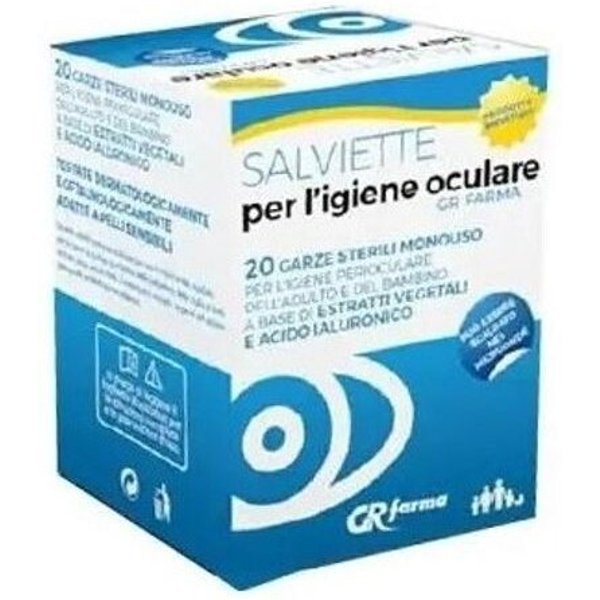 Salviette Per Igiene Oculare GR Farma 20 Salviette Sterili Monouso-image