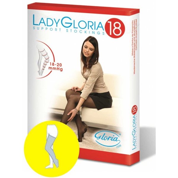 Ladygloria 18 Autoreggente Punta Aperta Miele TG4 Gloriamed-image