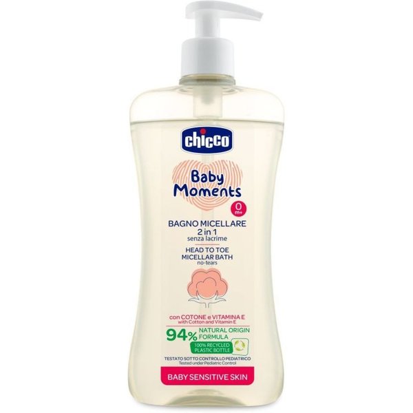 Bagno Micellare 2In1 Baby Moments Chicco 500Ml-image