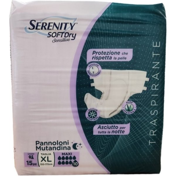 Serenity Pannoloni A Mutandina XL Maxi Assorbenti Sensitive 15 Pezzi-image