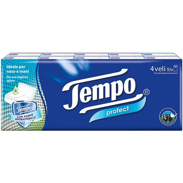 Tempo Fazzoletti Protect 10 Pezzi X20 Buste-image