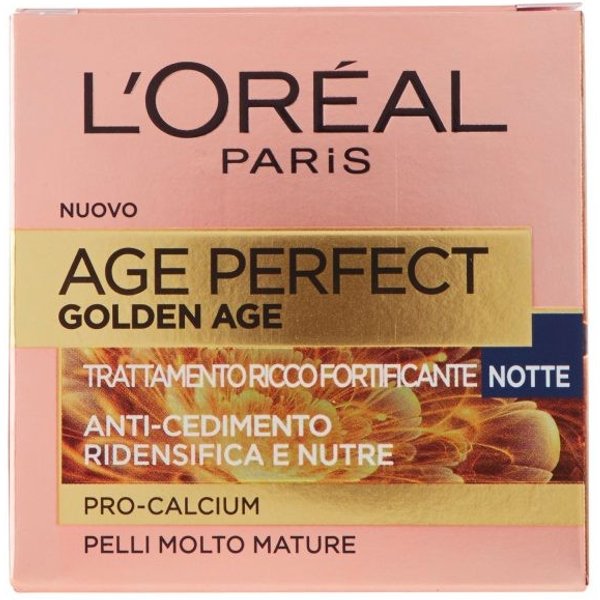 L'oreal AGE Perfect Golden AGE Trattamento Fortificante Notte 50ML.PELLI Molto Mature-image