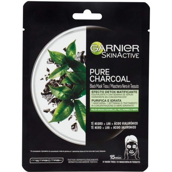 Garnier Skin Active Hydra Bomb Maschera Viso Nera IN Tessuto 28GR.PELLI Normali O Miste-image