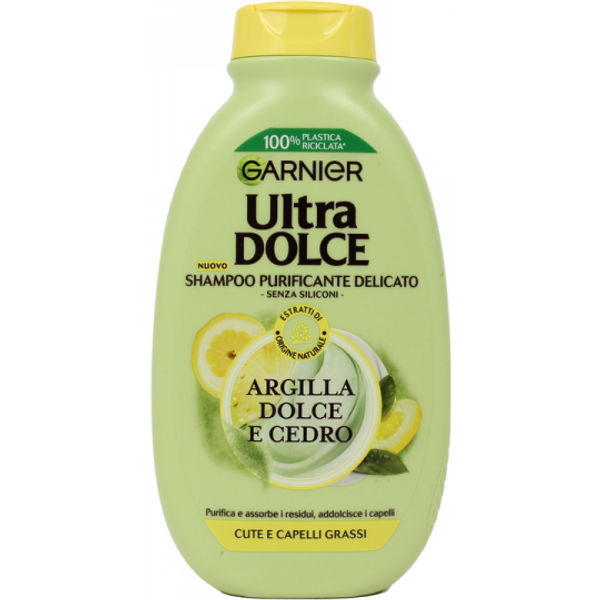 Garnier Ultra Dolce Shampoo Purificante Delicato 250ML.ARGILLA Dolce E Cedro-image