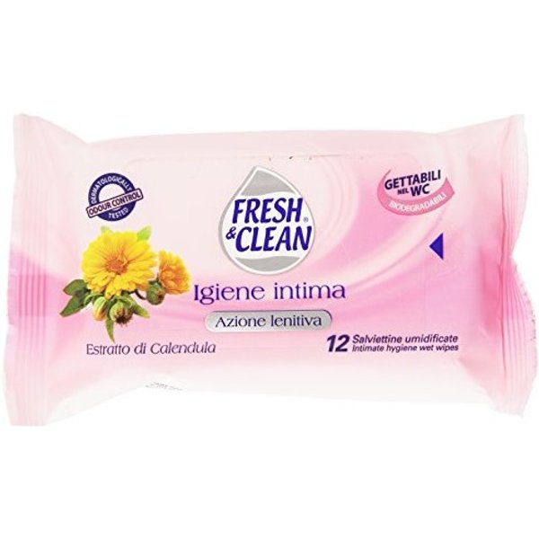 Fresh&Clean Salviette Intime Azione Lenitiva PZ.12 Estratto DI Calendula-image