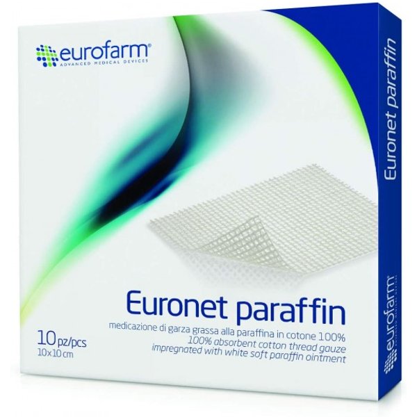 Medicazione In Garza Grassa Paraffinata Euronet Paraffin 10X10Cm 10 Pezzi-image