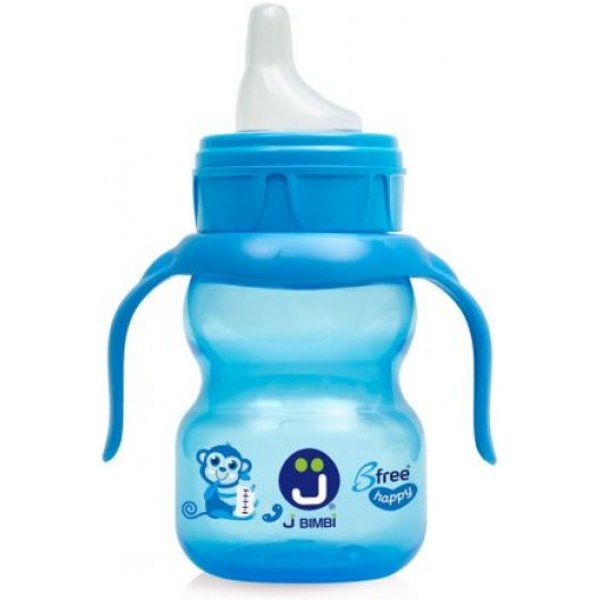 J Bimbi B Free Sippi 1 Blu 240 Ml Prima Tazza Con Beccuccioin Silicone-image