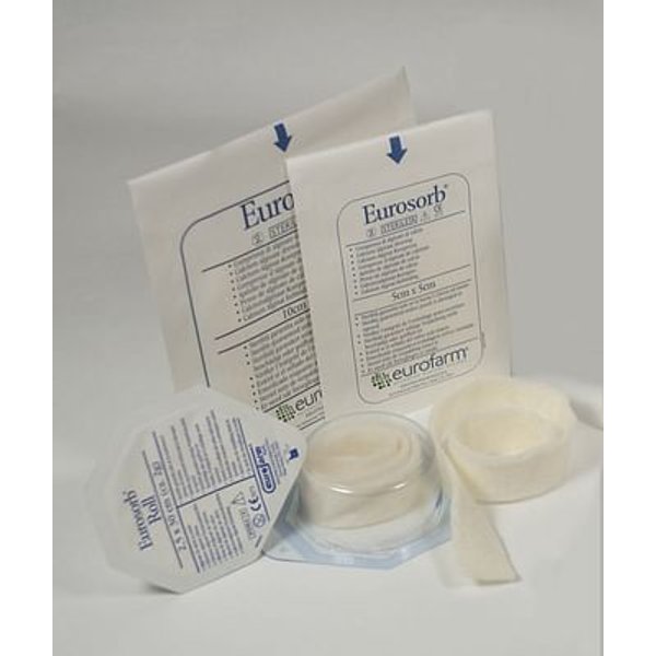 Medicazione Di Alginato Di Calcio In Compressa Di Garza Misura 10X10Cm Eurosorb 10 Pezzi-image